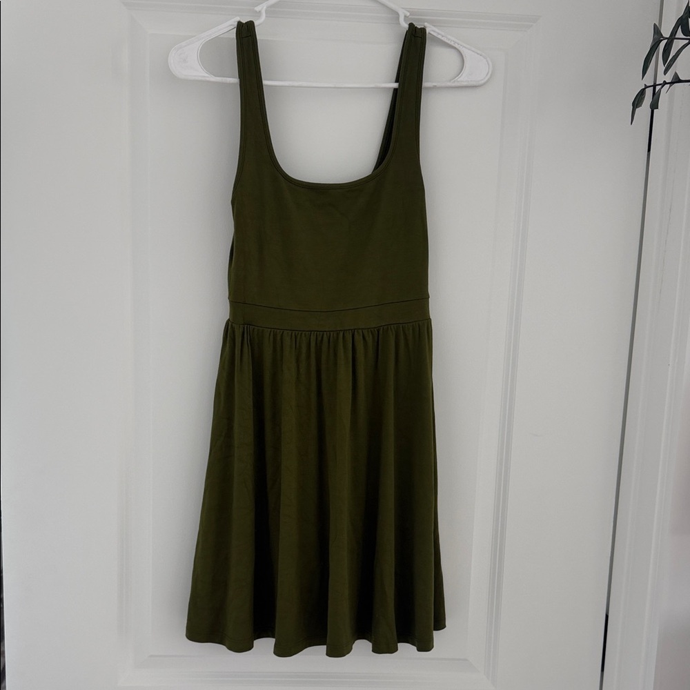 Aritzia Wilfred Dark Green Mini Dress